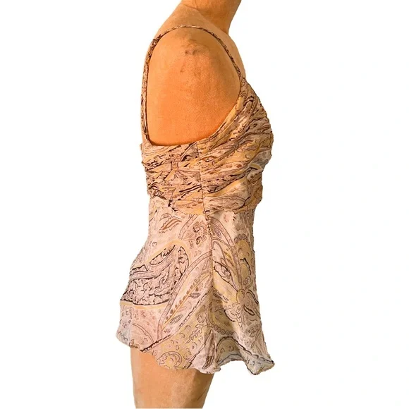 BCBGMAXAZRIA Y2K silk paisley tank - Picture 5 of 12